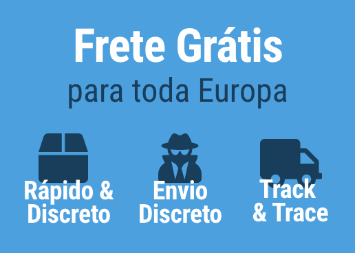 Livre World Wide Shipping, rápido e discreto!